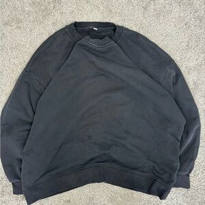 Lululemon black Perfectly Oversized Cropped Crew French Terry‎